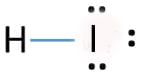 HI hydrogen iodide lewis structure